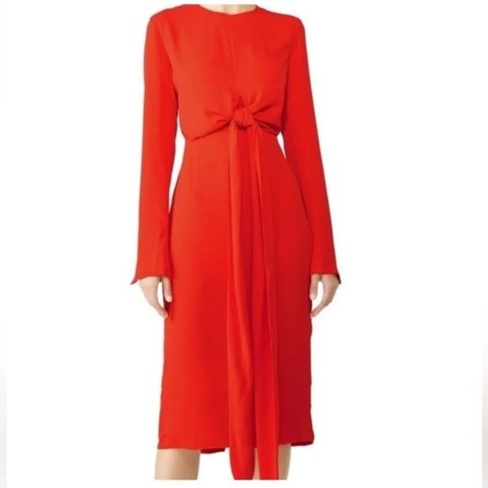 Fame and Partners Peridot Midi Dress long sleeve Size 8